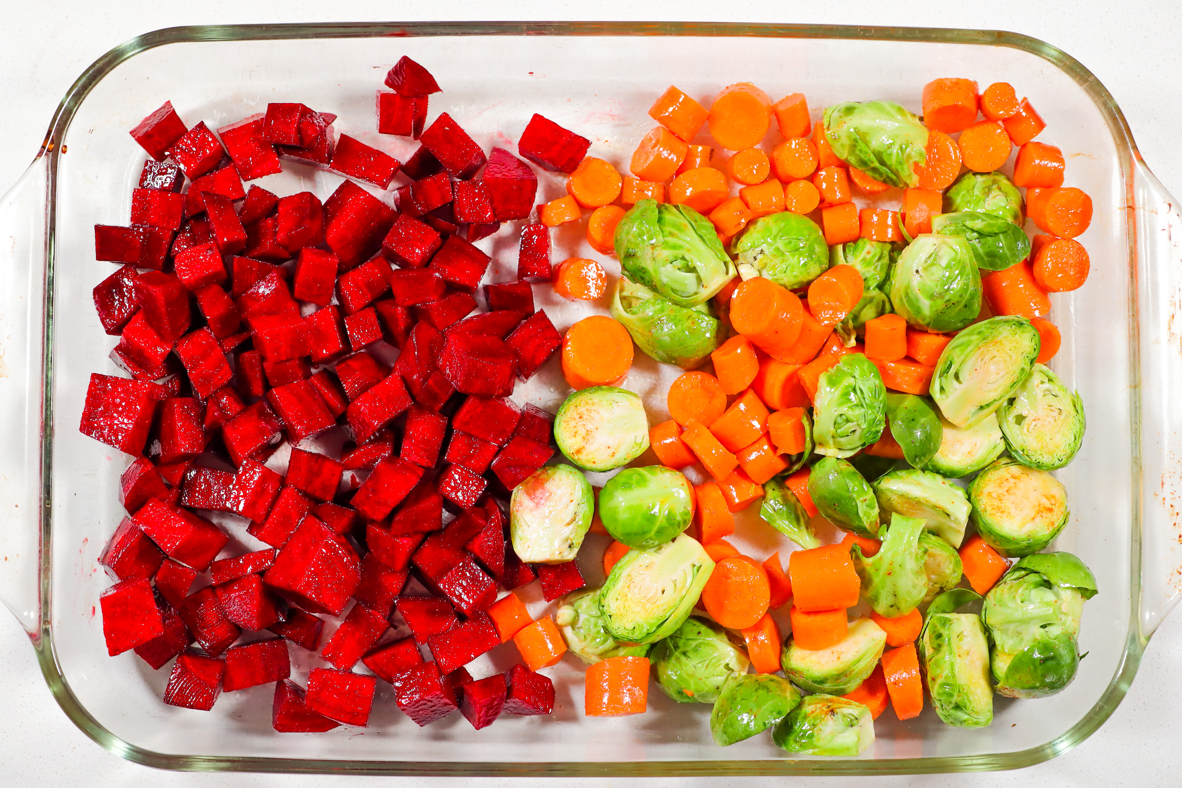 Roasted Carrot, Beet & Brussels Salad