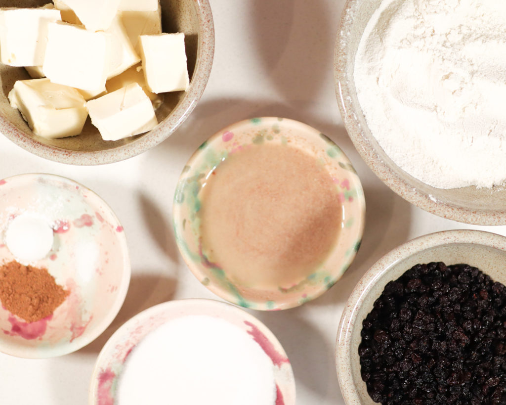 ingredients for welsh tea cakes