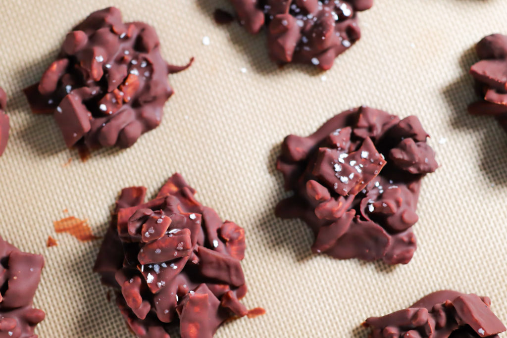 chocolate covered nut clusters.