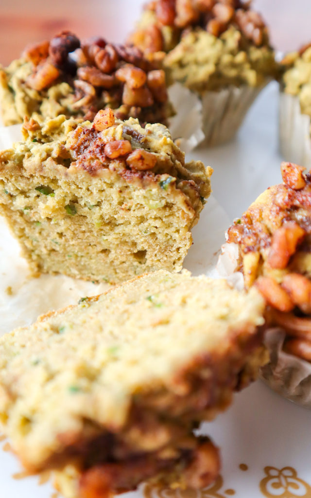 Apple Matcha Zucchini Muffins