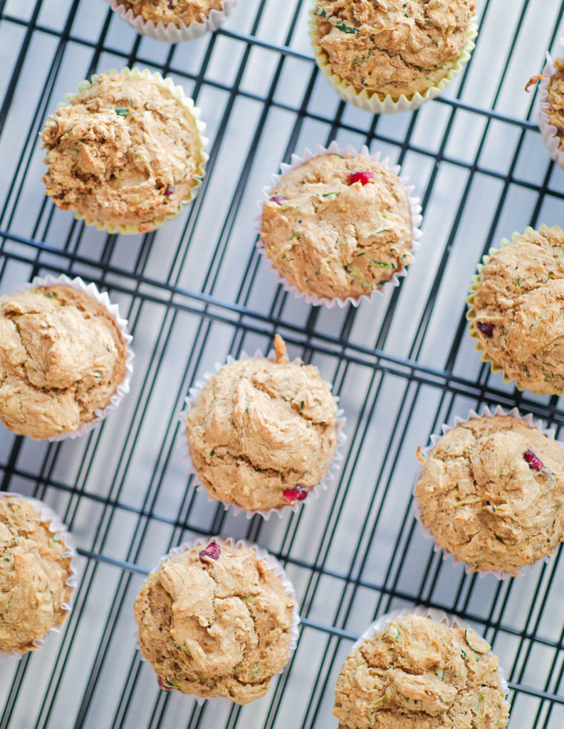 muffins cooling on a wire rack