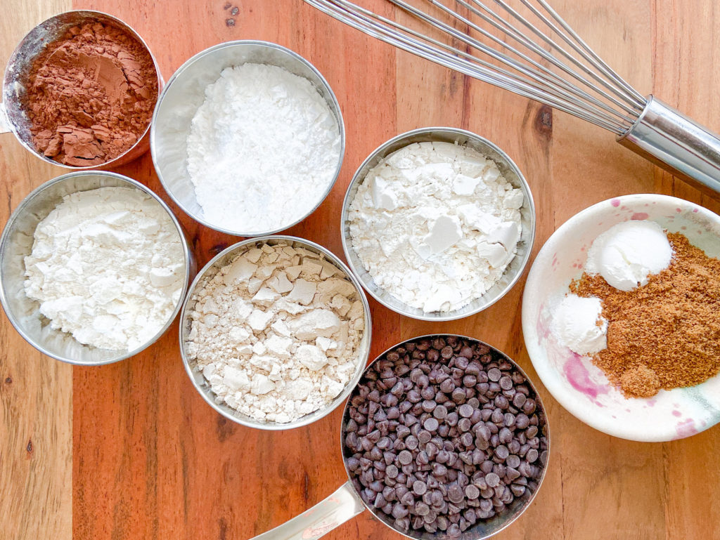 bowls of ingredients on a table