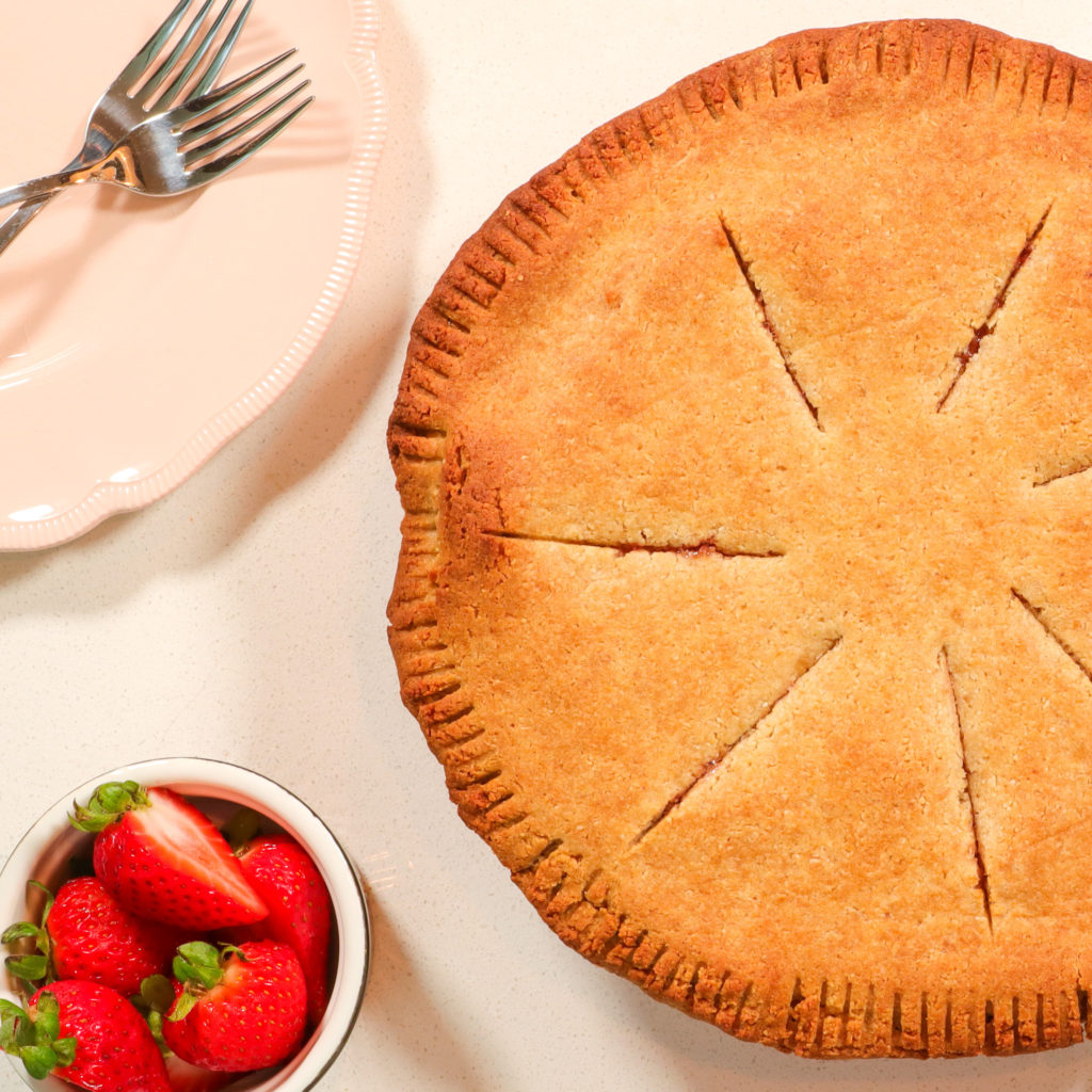 Baked Strawberry Rhubarb Pie