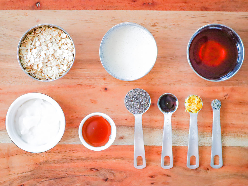 ingredients on a table