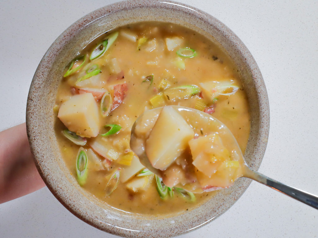 rustic red potato & leek soup