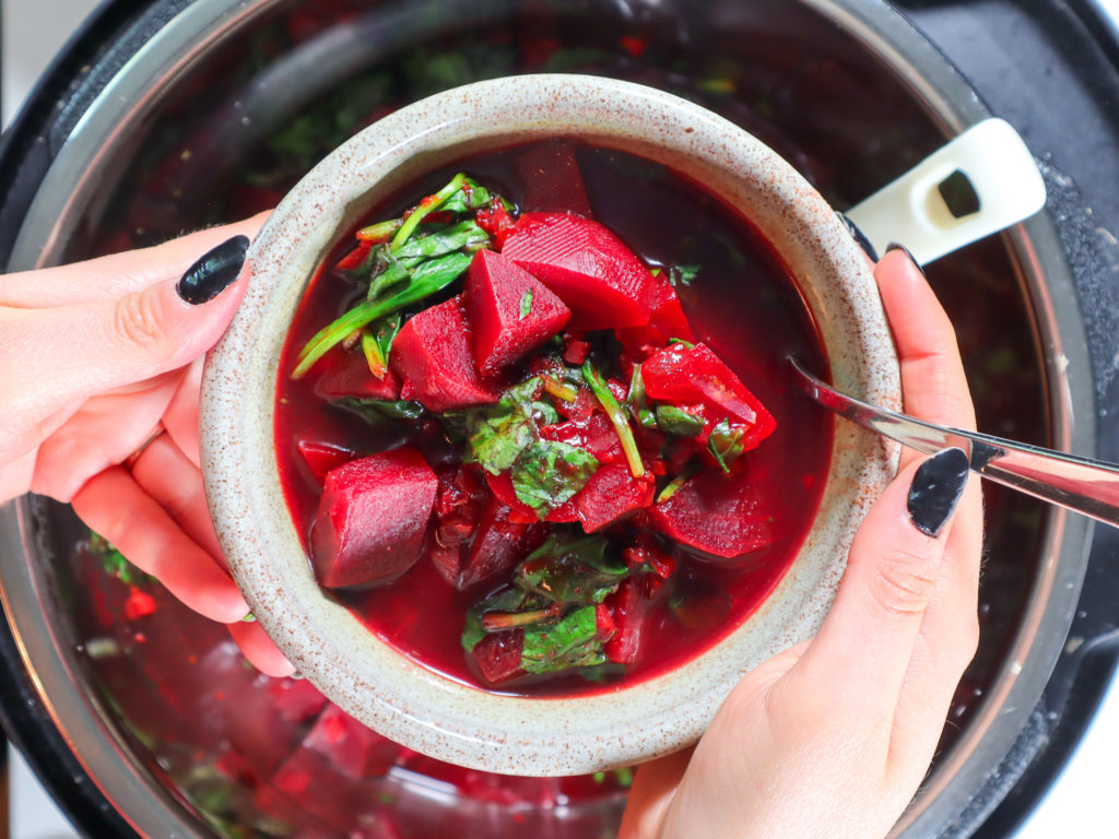 beet, turmeric & ginger soup